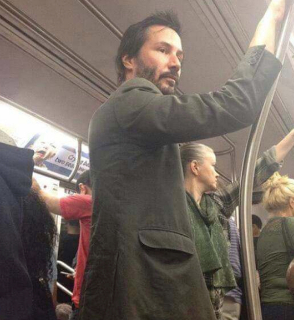 Keanu Reeves Takes The Subway