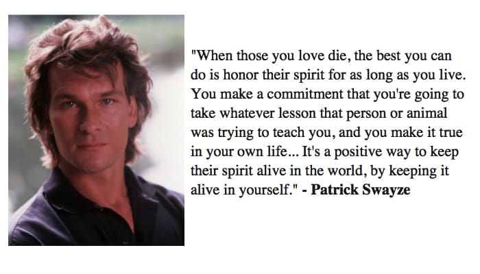 patrick swayze quotes