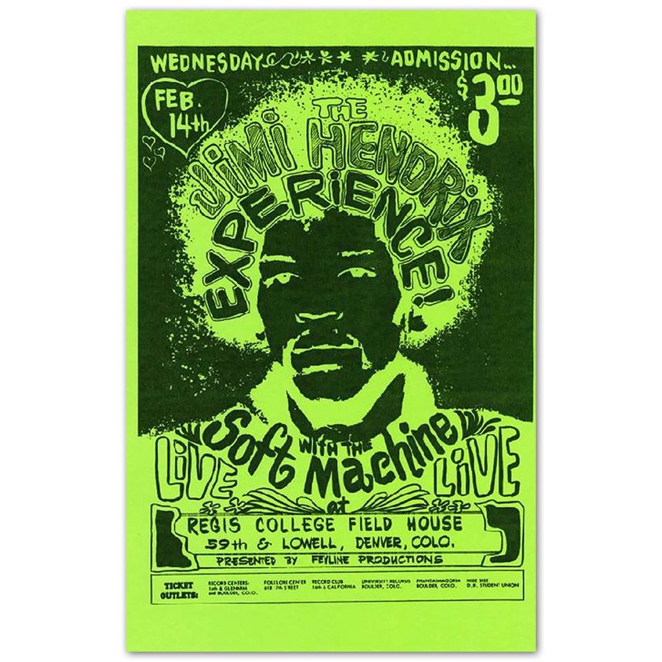 Jimi Hendrix Concert Posters (50 Posters) 12 Concert posters of jimi hendrix