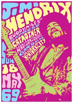 Jimi Hendrix Concert Posters (50 Posters) 2 Concert posters of jimi hendrix