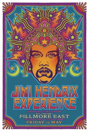 Jimi Hendrix Concert Posters (50 Posters) 5 Concert posters of jimi hendrix