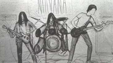 kurt cobain drawing painting