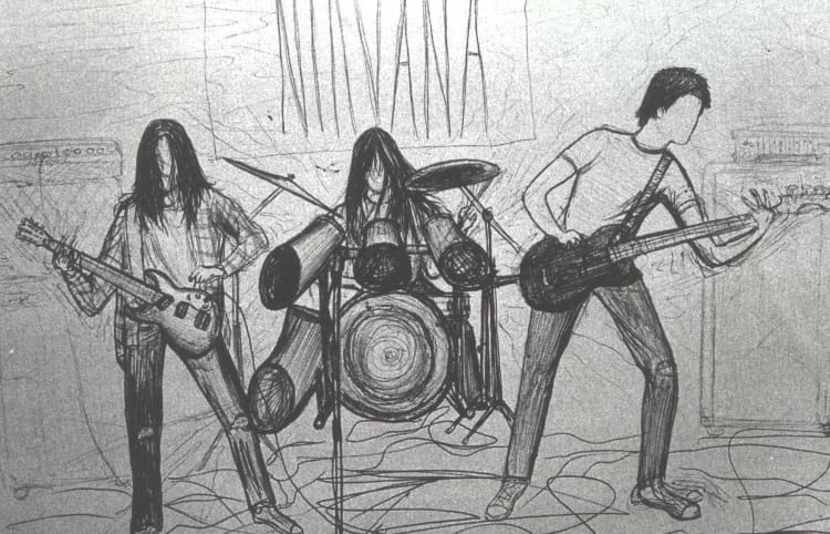 kurt cobain drawing painting