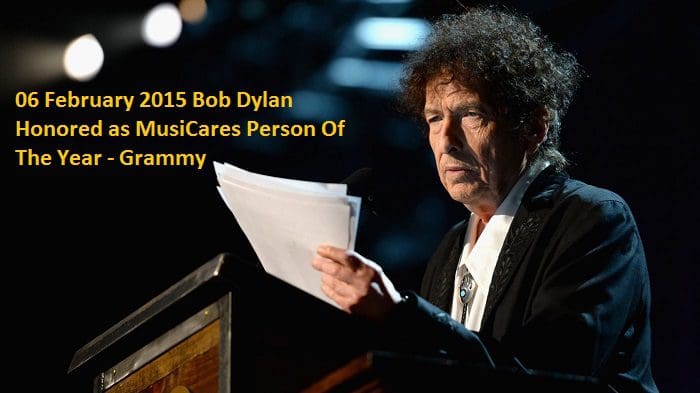 06 February 2015 Bob Dylan Honored as MusiCares Person Of The Year - Grammy