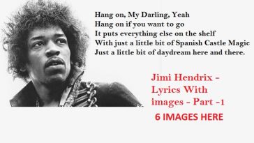 Jimi Hendrix - Lyrics With images - Part -1