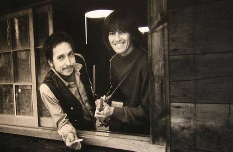 La visita di George Harrison a Bob Dylan, Byrdcliffe, Woodstock, New York. Novembre 1968. 4 3- George Harrison and Bob Dylan, Byrdcliffe, Woodstock, New York. Late November (Thanksgiving) 1968. -3