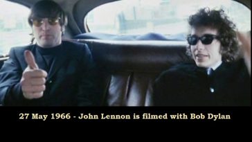 27 May 1966 - John Lennon is filmed with Bob Dylan