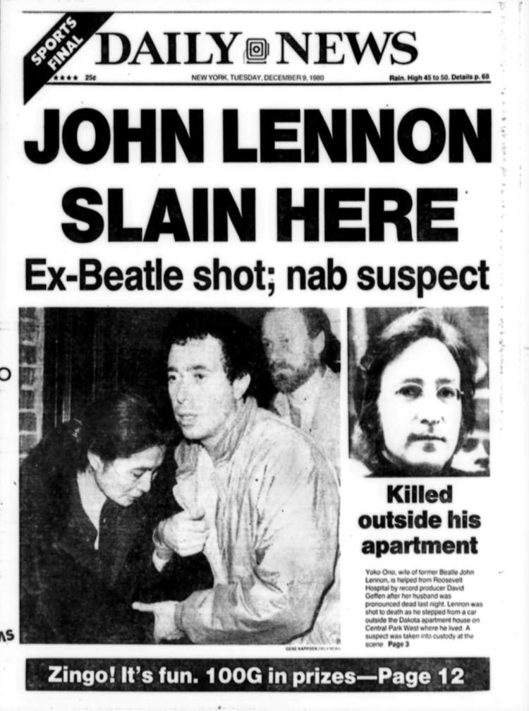 John Lennon is murdered 