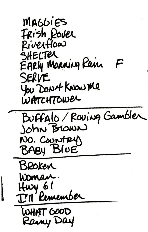 Bob Dylan Autographed Set List and Cue Sheets 2 19 Bob Dylan Autographed Set List and Cue Sheets