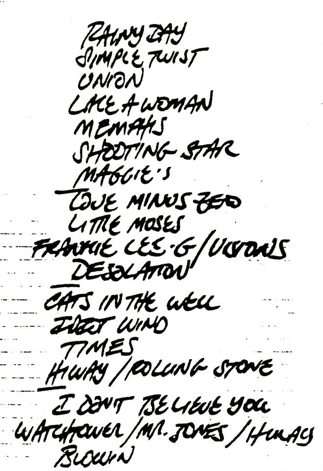 Bob Dylan Autographed Set List and Cue Sheets 4 21 Bob Dylan Autographed Set List and Cue Sheets