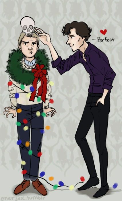 20 Lovely Sherlock Christmas Images and Gifs 7 sherlock christmas6