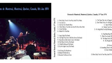 January 11,1974 - Bob Dylan – Montreal, Canada - Full Concert