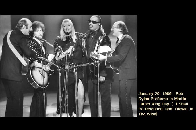 January 20, 1986 - Bob Dylan Performs in Martin Luther King Day ( I Shall Be Released -and Blowin' In The Wind)