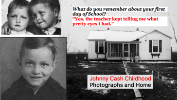 Johnny Cash Childhood Photographs and Home