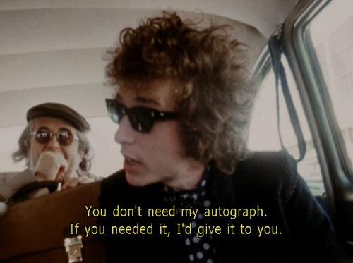 Autographs of Bob Dylan