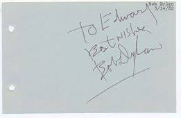 Autographs of Bob Dylan
