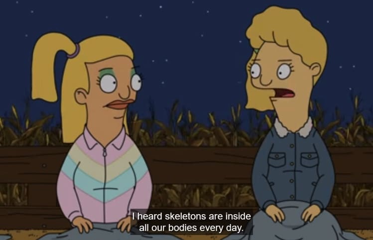 bob's burgers skeletons quote