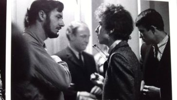 Paul Clayton or Nat Hentoff talking with Bob Dylan
