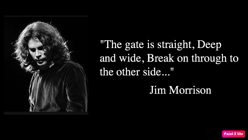 Jim quote collage ~ gift ~4 x 6 ~ quote tribute collage ~Some people fear death ~ Jim Morrison