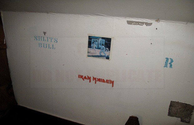 Kurt Cobain's Childhood home Iron Maiden on the Wall
