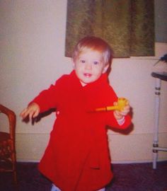 Kurt Cobain Baby in Red dress
