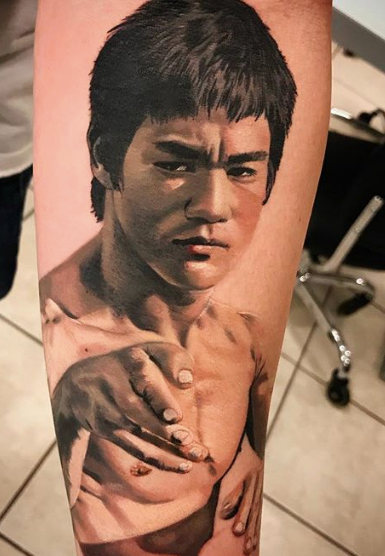 Bruce lee Tattoo by Sam Clark TattooNOW