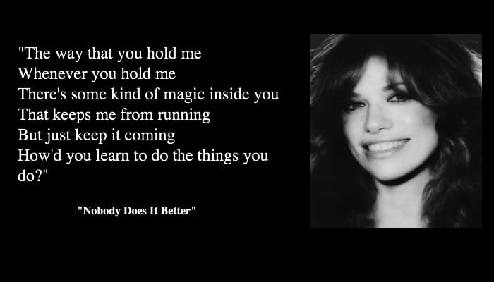 Nobody Does It Better carly simon lyrics