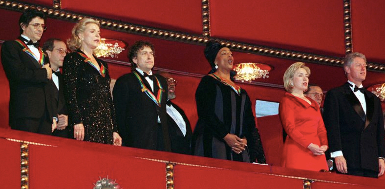 Bob Dylan received the Kennedy Center Honors Lifetime Achievement Award. (December 7, 1997)