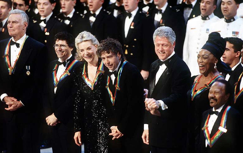 Bob Dylan received the Kennedy Center Honors Lifetime Achievement Award. (December 7, 1997)