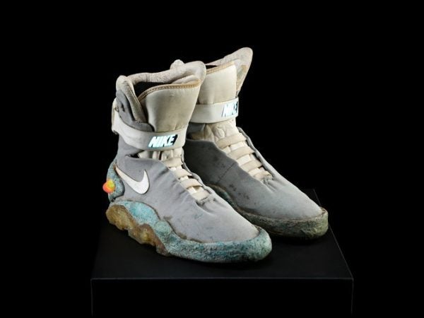 In the 2nd film of The Back to the Future series, Marty McFly's automatic lacing boots with lace-up boots