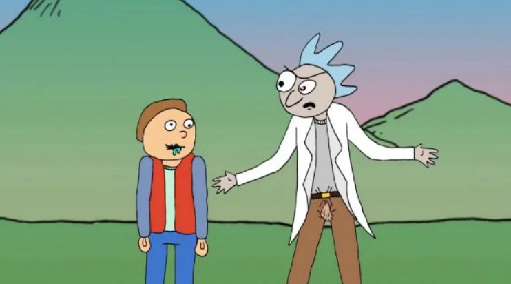 Its producers, Justin and Dan, are filming Doc and Mharti, a reference to Back to the Future.