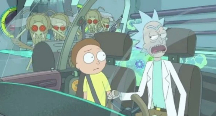 Rick never uses a belt.
