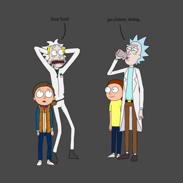 They are inspired by Doctor Emmet Brown and Marty McFly in creating Rick and Morty.