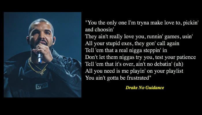 Drake No Guidance lyrics