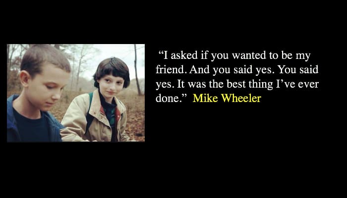 mike wheeler eleven instagram captions
