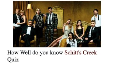 How Well do you know Schitt's Creek Quiz