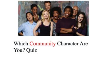 Which Community Character Are You? Quiz