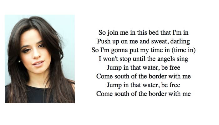 camila cabello south of the border lyrics