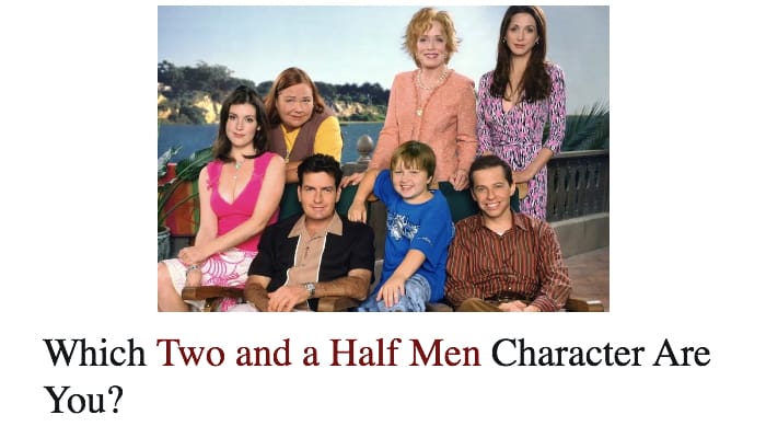 Which Two and a Half Men Character Are You?