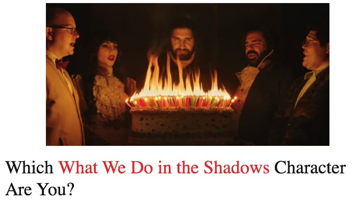 Which What We Do in the Shadows Character Are You?
