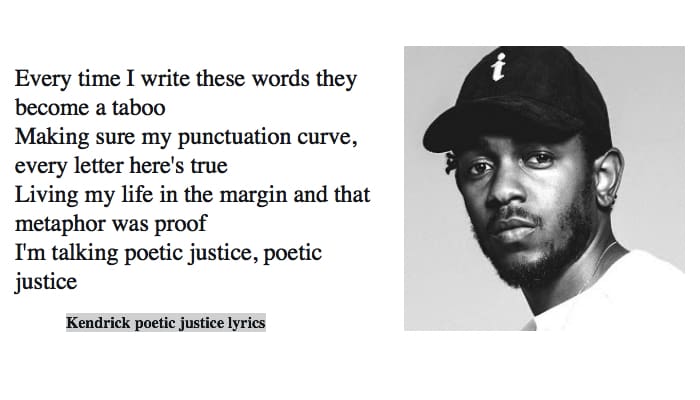 Kendrick poetic justice lyrics