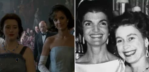 And the queen shows Jackie Kennedy the palace