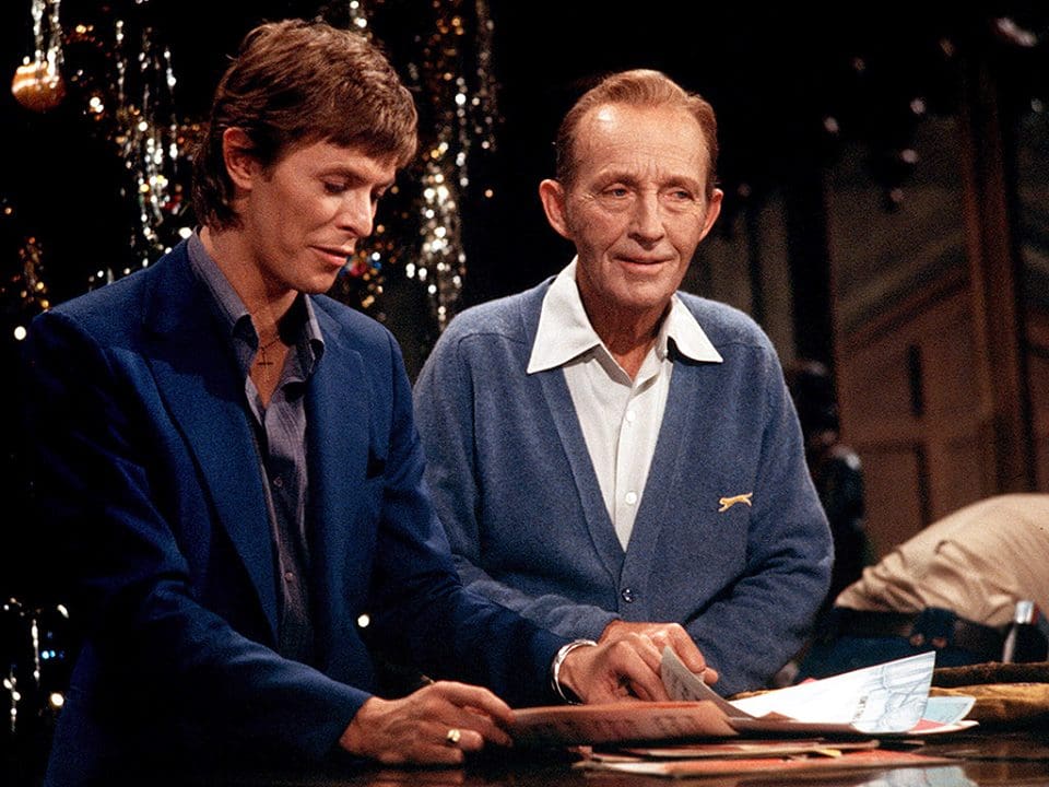 September 11, 1977 David Bowie recorded a guest appearance on "Bing Crosby's Merrie Olde Christmas" TV special