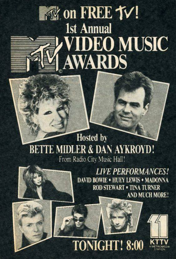September 14 1984 – The first MTV Video Music Awards VMA ceremonies were held at New Yorks Radio City Music Hall.3