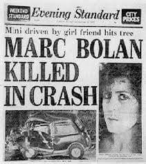 September 16 1977 Marc Bolan was killed1