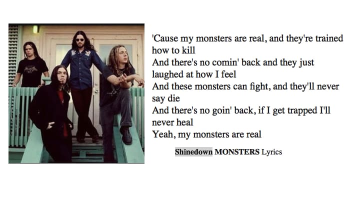 Shinedown MONSTERS Lyrics