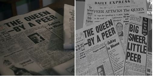 The front page of a newspaper in London after John Grigg criticized the Queen