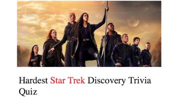 Hardest Star Trek Discovery Trivia Quiz