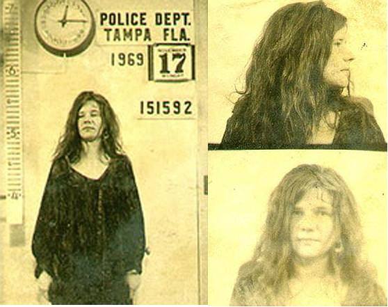 November 16, 1969 - Janis Joplin was arrested after a gig in Tampa