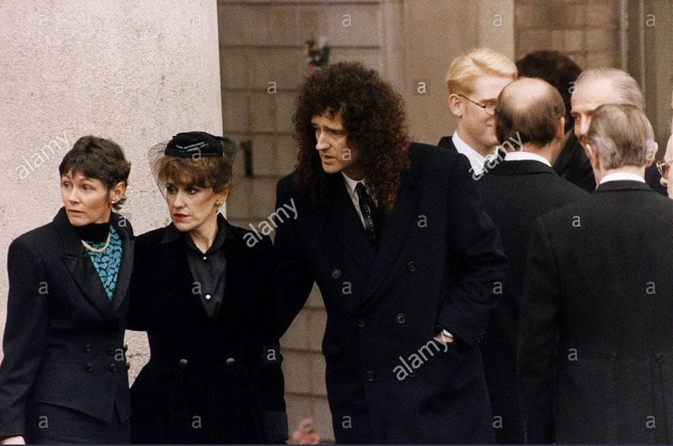 November 27, 1991 Freddie Mercury's private funeral service was